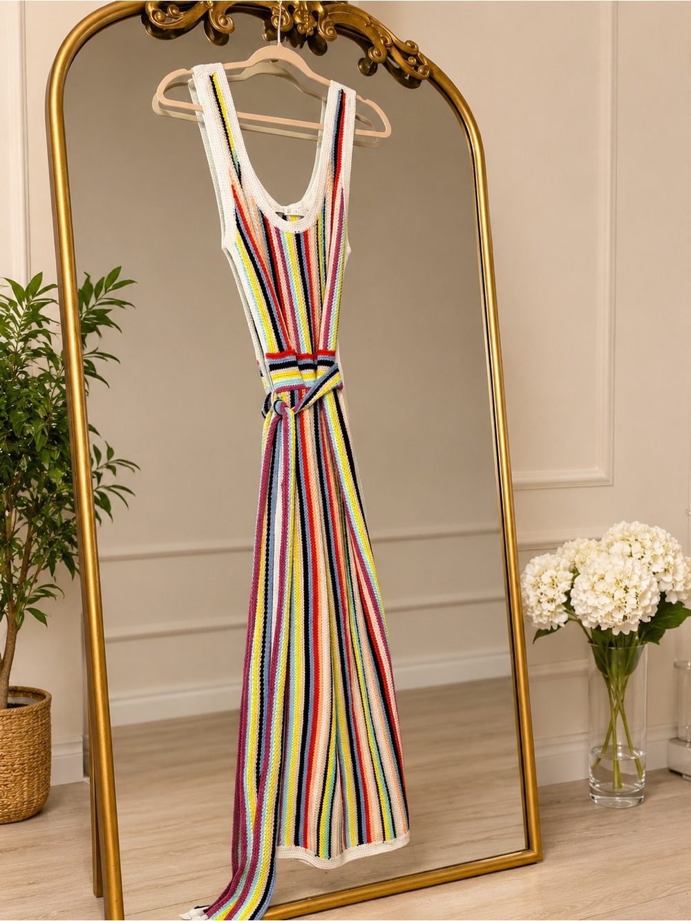 Multicolor Stripe Knit Maxi Dress - Brand Unspecified